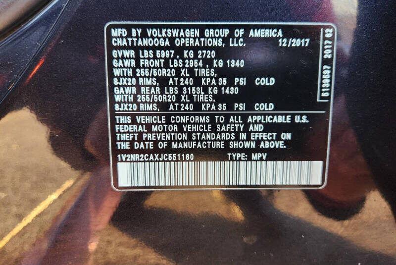2018 Volkswagen Atlas Black